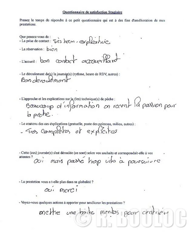 Avis sur prestation 3