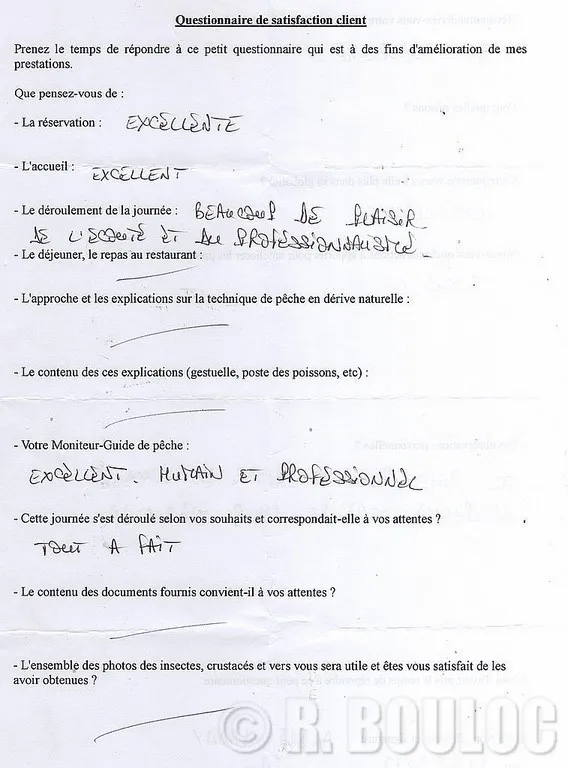 HAUTE Qualité d'accueil de votre moniteur de pêche R. BOULOC 31