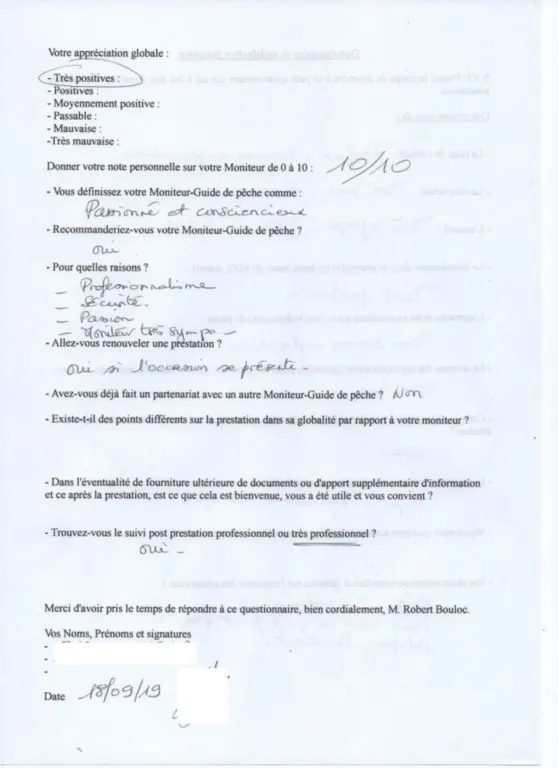 Haute qualité du dérouler des stages de pêche avec R. BOULOC 34