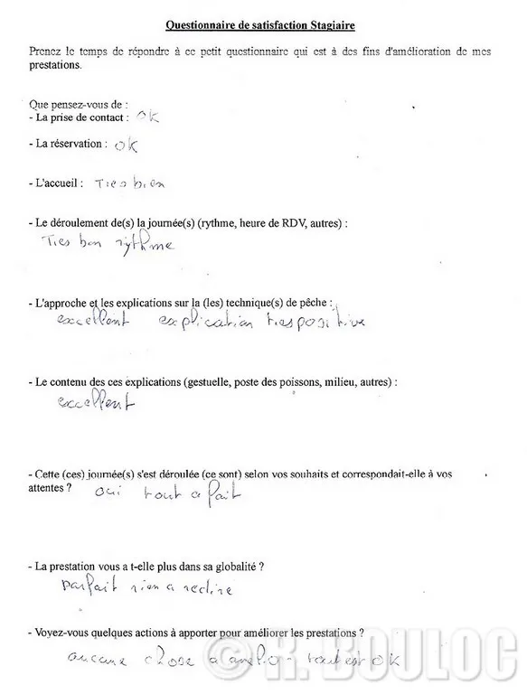 Haute sécurité des séances de pêches de R. BOULOC 41