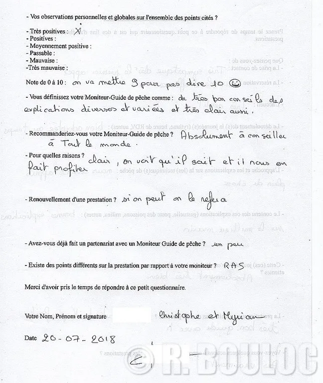 Robert BOULOC meilleur moniteur de pêche de l'Hérault  70