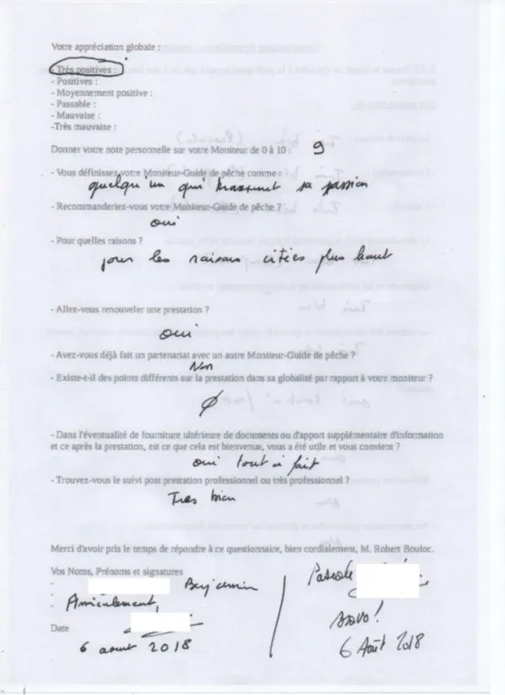 Passion de R. Bouloc pour les stagiaires et la pêche dans l'Hérault 74