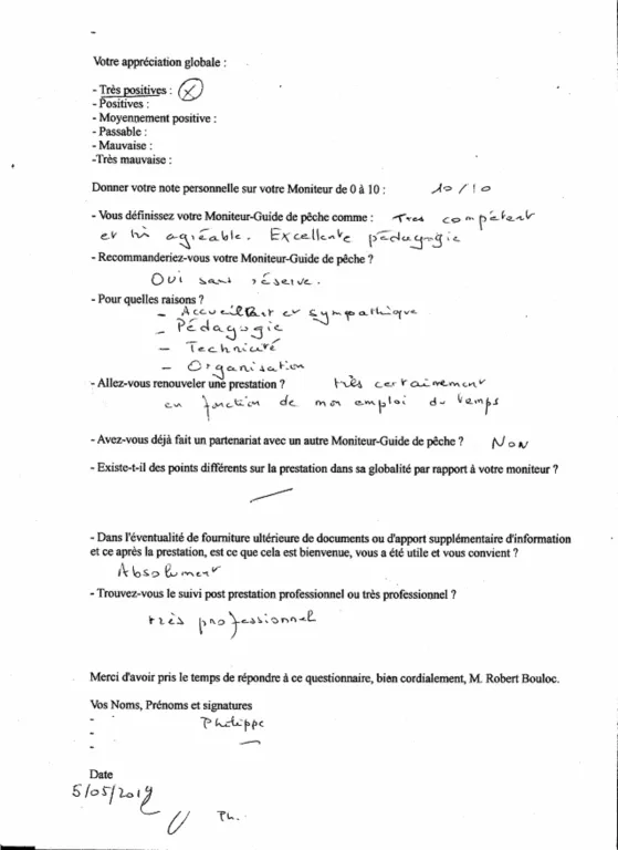 Avis stage pêche mouche truite avec Boby moniteur de pêche 78