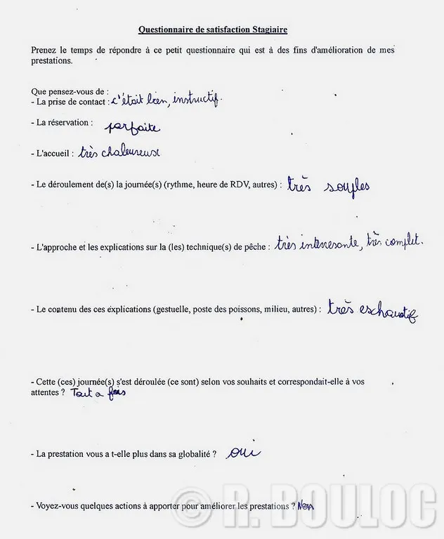 Cours de pêche haut niveau avec R. Bouloc 89