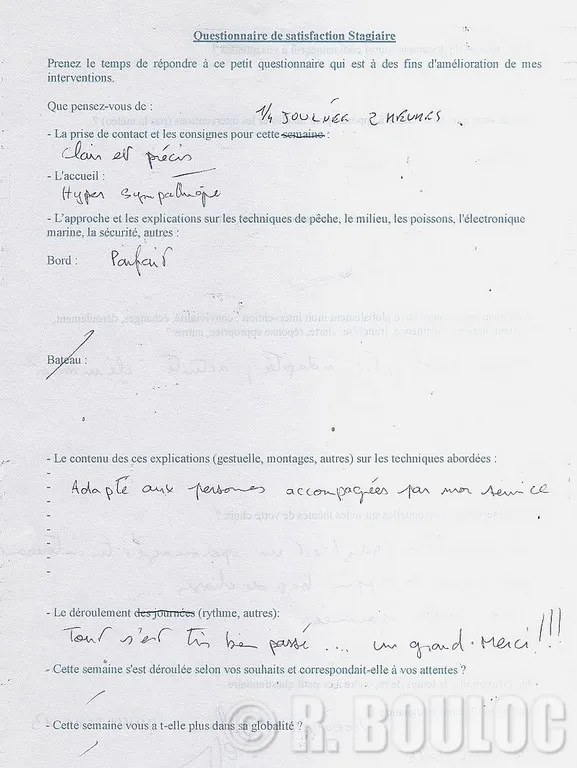 Stage de pêche individuel avec R. Bouloc 97